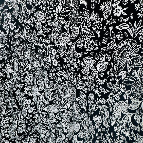 Lane Bryant Black White Floral Maxi Dress 22/24 Plus Wrap Style Long Sleeve - Picture 8 of 12